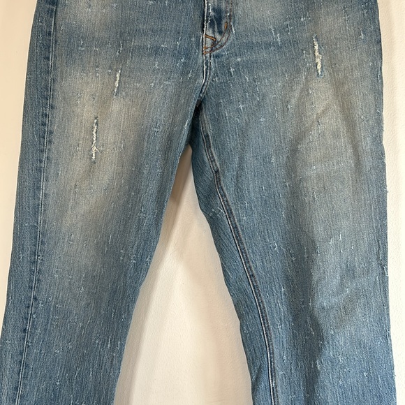 Vice Denim MILF Distressed High Waisted Frayed Hemline Womens Size 31 Blue Jeans - Picture 3 of 15